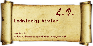 Ledniczky Vivien névjegykártya