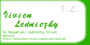 vivien ledniczky business card